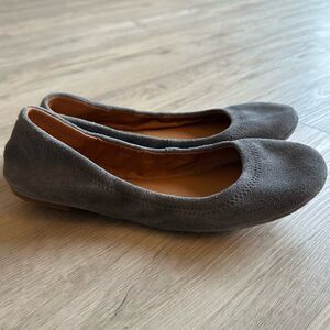 Lucky Brand Erin Gray Suede Ballet Flats US Women’s Size 7.5